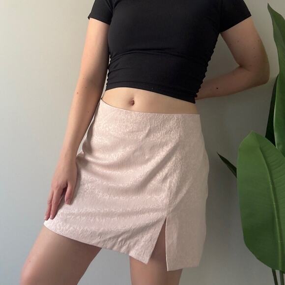 House of Harlow 1960 Revolve Blush Pencil Skirt abstract animal print mini slit - Picture 11 of 11